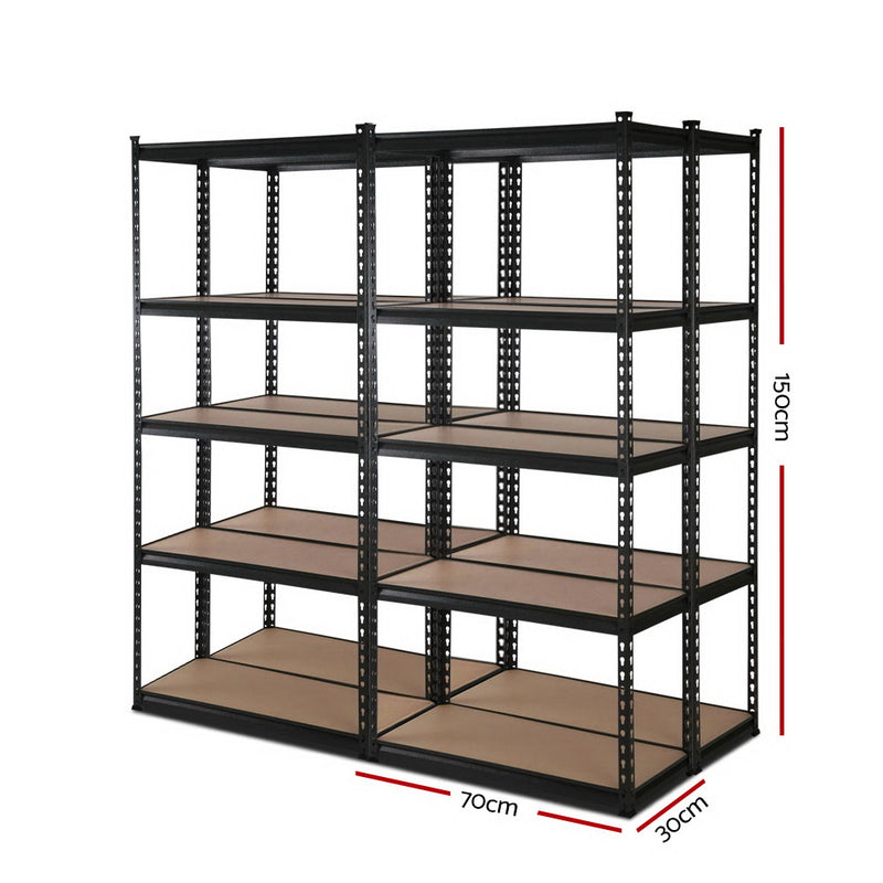 5 Shelves Steel Warehouse Shelving Racking Garage Storage Rack