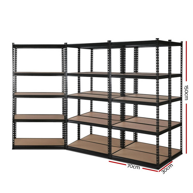 5 Shelves Steel Warehouse Shelving Racking Garage Storage Rack