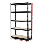 5 Shelves Steel Warehouse Shelving Racking Garage Storage Rack