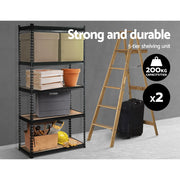 5 Shelves Steel Warehouse Shelving Racking Garage Storage Rack