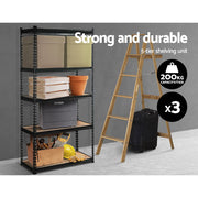 5 Shelves Steel Warehouse Shelving Racking Garage Storage Rack