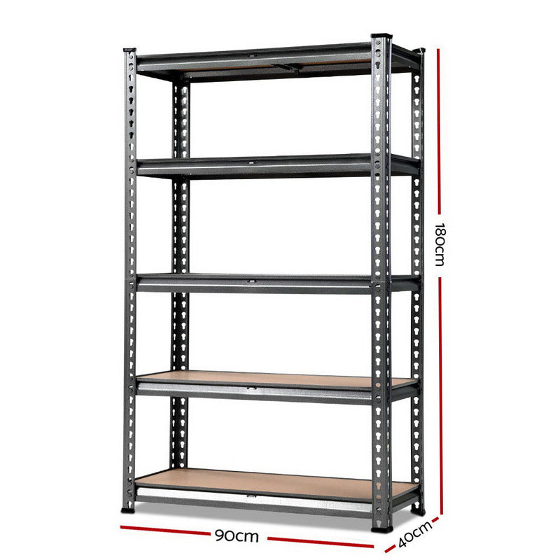 5 Shelves Steel Warehouse Shelving Racking Garage Storage Rack