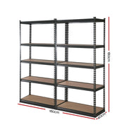 5 Shelves Steel Warehouse Shelving Racking Garage Storage Rack