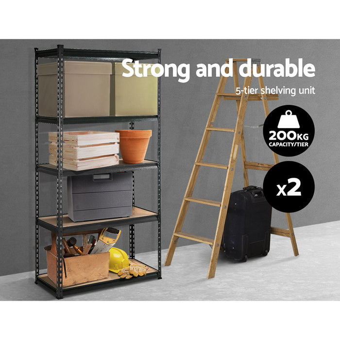 5 Shelves Steel Warehouse Shelving Racking Garage Storage Rack