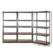 5 Shelves Steel Warehouse Shelving Racking Garage Storage Rack