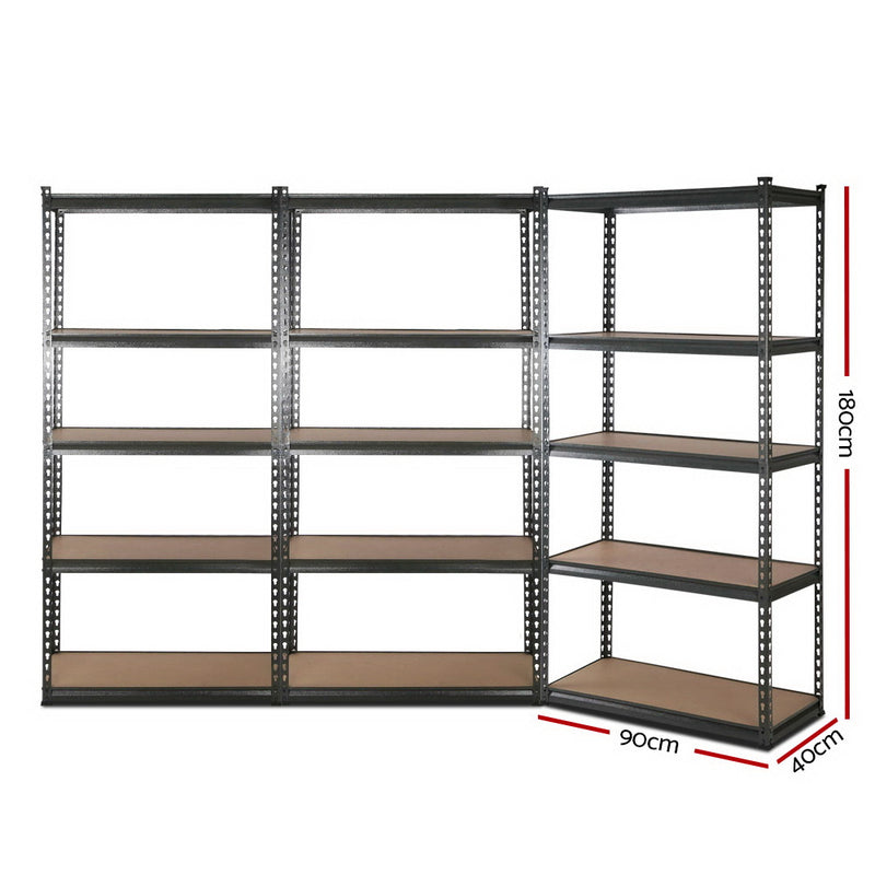5 Shelves Steel Warehouse Shelving Racking Garage Storage Rack