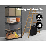 5 Shelves Steel Warehouse Shelving Racking Garage Storage Rack