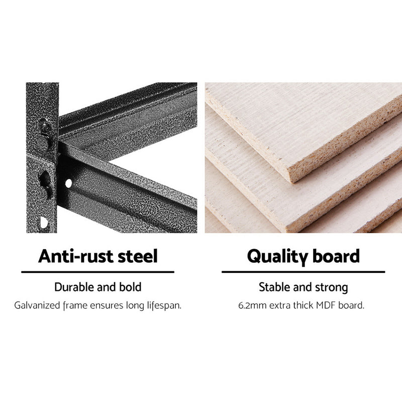 5 Shelves Steel Warehouse Shelving Racking Garage Storage Rack