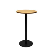 Rapidline Circular Dry Bar Table with flat Disc Base 600mmD x 1050mmH Beech Black