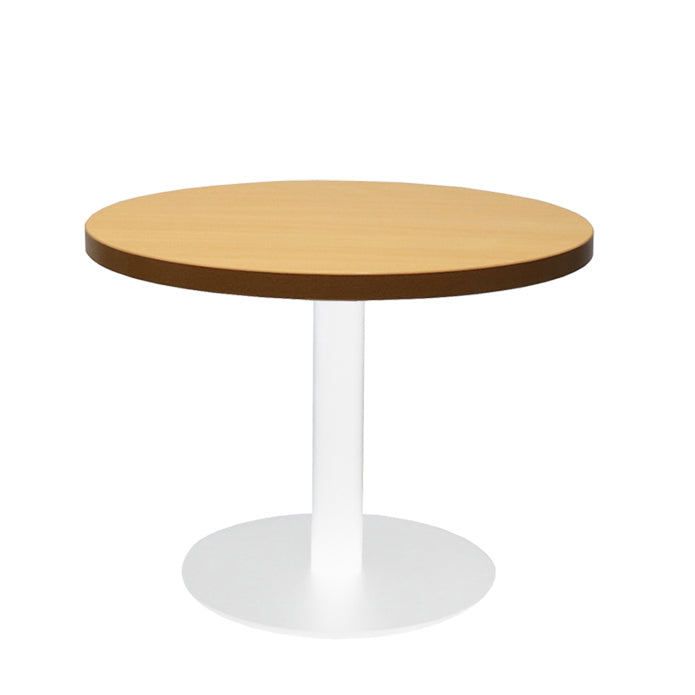 Rapidline Disc Base Coffee Table 600mmD x 425mmH White Beech