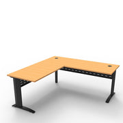 Rapidline Span Corner Desk With Beech Top Black