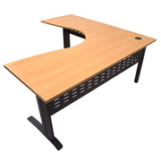 Rapidline Span Beech Corner Desk Black