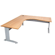 Rapidline Span Beech Corner Desk Precious Silver