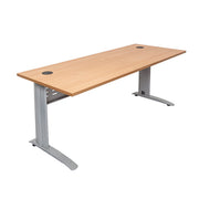 Rapidline Span Computer Desk – Beech Tops Precious Silver