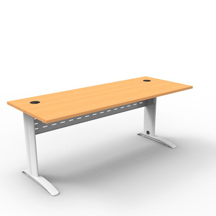 Rapidline Span Computer Desk – Beech Tops White