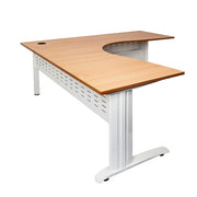 Rapidline Span Beech Corner Desk White
