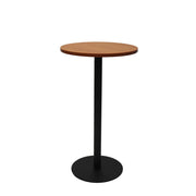 Rapidline Circular Dry Bar Table with flat Disc Base 600mmD x 1050mmH Cherry Black