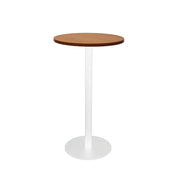 Rapidline Circular Dry Bar Table with flat Disc Base 600mmD x 1050mmH Cherry White