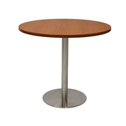 Rapidline Disc Base Round Table Stainless Steel Cherry