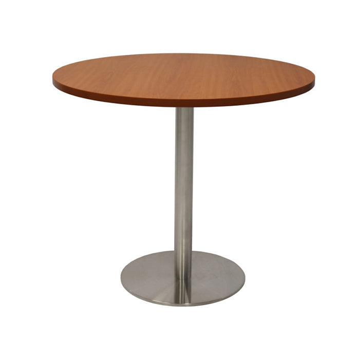 Rapidline Disc Base Round Table Stainless Steel Cherry