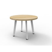 Rapidline Eternity Coffee Table T600 (Round) Natural Oak White Satin