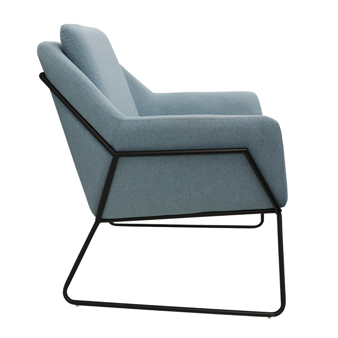 Rapidline Lounge Arm Reception or Visitor Chair With Fabric Upholstrey