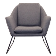 Rapidline Lounge Arm Reception or Visitor Chair With Fabric Upholstrey Grey