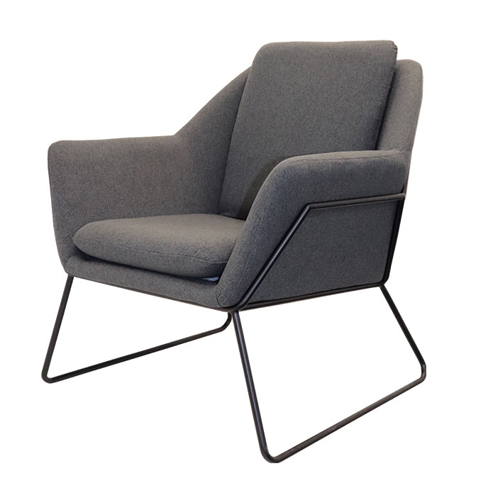 Rapidline Lounge Arm Reception or Visitor Chair With Fabric Upholstrey