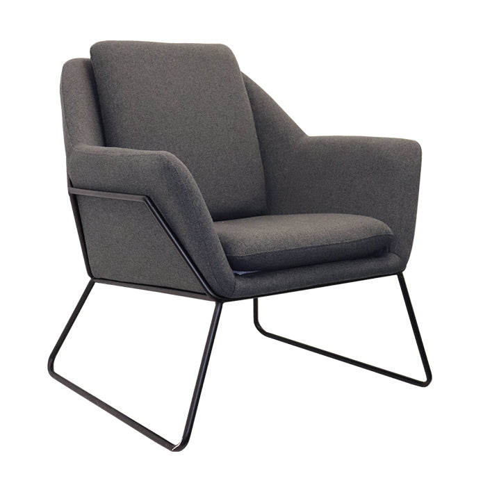 Rapidline Lounge Arm Reception or Visitor Chair With Fabric Upholstrey