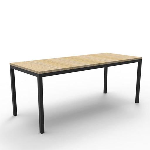 Rapidline Steel Frame Table Natural Oak