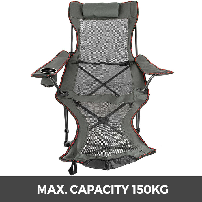 VEVOR Recliner Folding Outdoor Camping Chair/ Beach Chair/ Garden Chair / Fishing Chair with Footrest