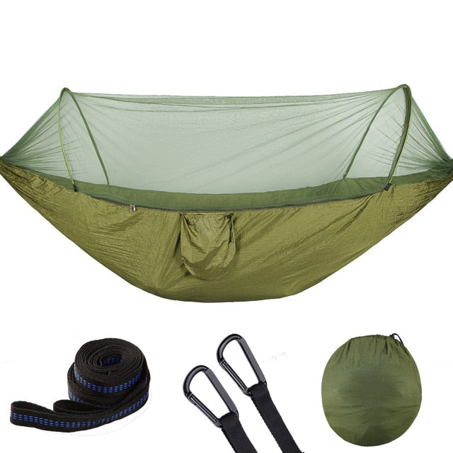 Camping Hammock with Mosquito Net | Portable Outdoor Swing Bed