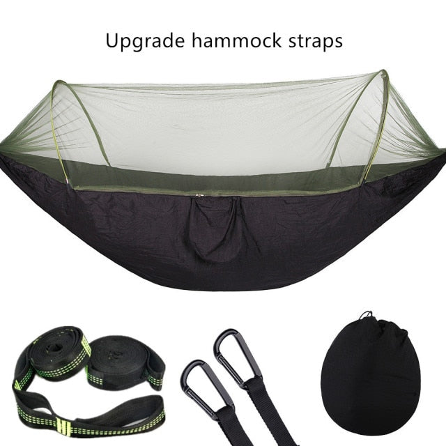 Camping Hammock with Mosquito Net | Portable Outdoor Swing Bed
