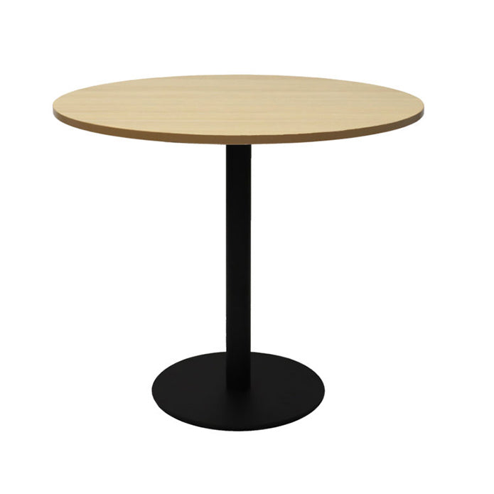 Rapidline Disc Base Round Table Black Natural Oak