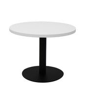 Rapidline Disc Base Coffee Table 600mmD x 425mmH Black Natural White
