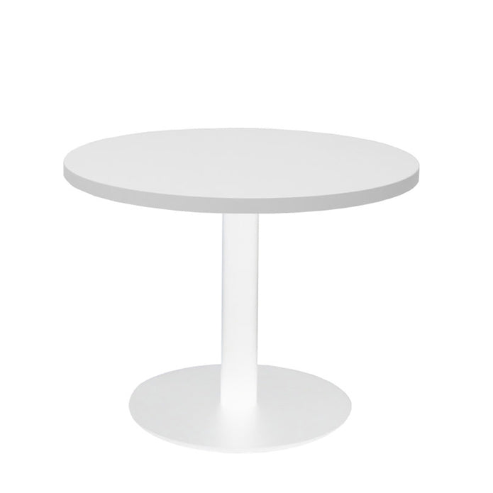 Rapidline Disc Base Coffee Table 600mmD x 425mmH White Natural White