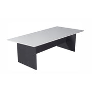 Rapidline Manager Boardroom Table with Ironstone Base Natural White