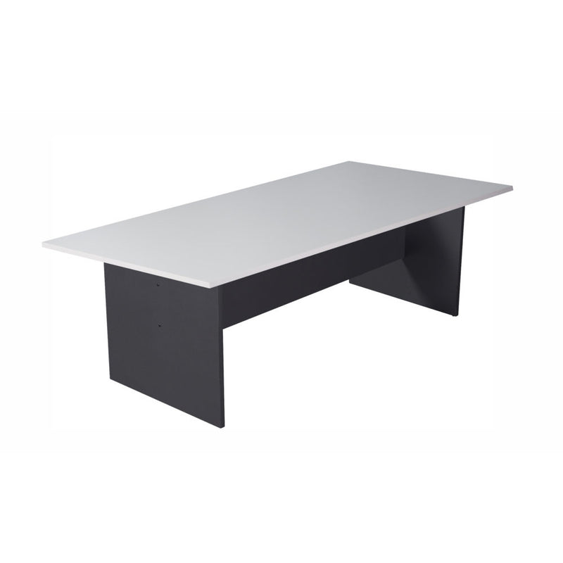 Rapidline Manager Boardroom Table with Ironstone Base Natural White