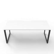 Rapidline Deluxe Loop Leg Single Side Office Desk No Screen Natural White Black