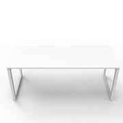 Rapidline Deluxe Loop Leg Single Side Office Desk No Screen Natural White White