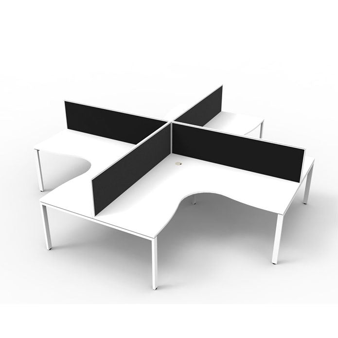 Rapidline Deluxe Profile Leg Corner Desk Natural White White