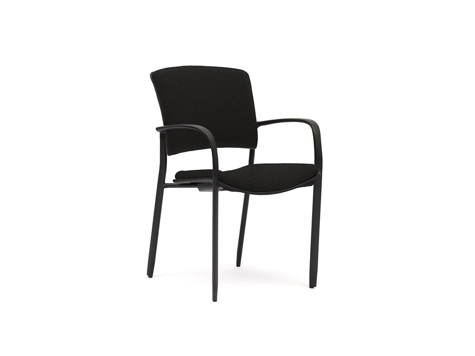 Padded Zipp Black Fabric Chair