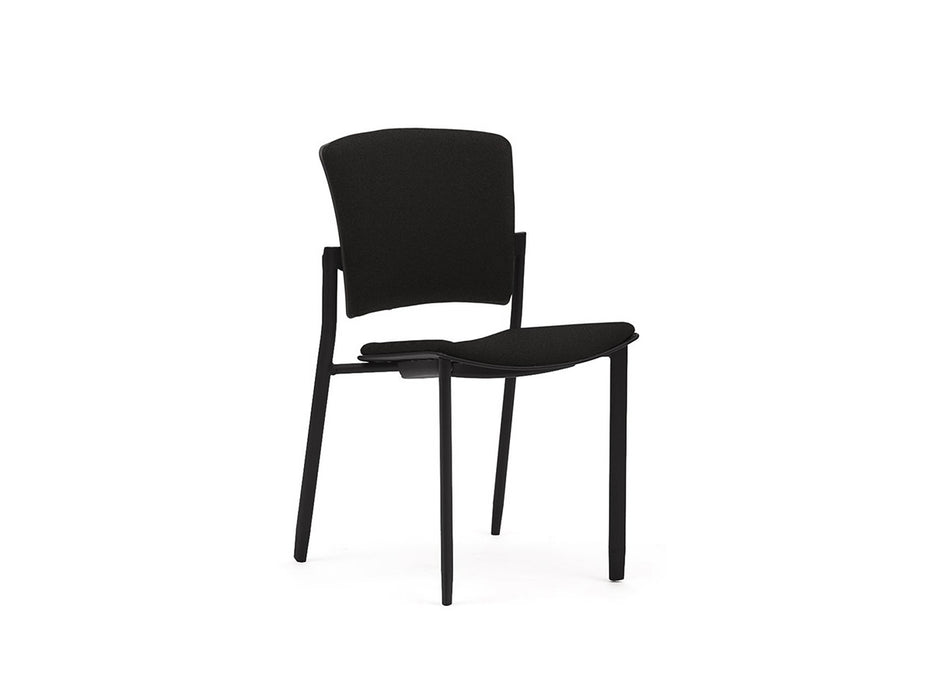 Padded Zipp Black Fabric Chair